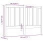 vidaXL Cabecero de cama madera maciza de pino 146x4x100 cm