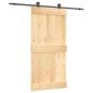 vidaXL Puerta corredera con herrajes madera maciza de pino 100x210 cm vidaXL Puerta corredera con herrajes madera maciza de pino 100x210 cm