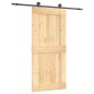vidaXL Puerta corredera con herrajes madera maciza de pino 95x210 cm vidaXL Puerta corredera con herrajes madera maciza de pino 95x210 cm