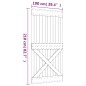 vidaXL Puerta corredera con herrajes madera maciza de pino 100x210 cm vidaXL Puerta corredera con herrajes madera maciza de pino 100x210 cm