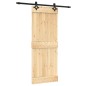 vidaXL Puerta corredera con herrajes madera maciza de pino 80x210 cm vidaXL Puerta corredera con herrajes madera maciza de pino 80x210 cm