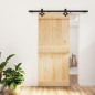 vidaXL Puerta corredera con herrajes madera maciza de pino 90x210 cm vidaXL Puerta corredera con herrajes madera maciza de pino 90x210 cm