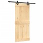 vidaXL Puerta corredera con herrajes madera maciza de pino 90x210 cm vidaXL Puerta corredera con herrajes madera maciza de pino 90x210 cm