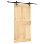 vidaXL Puerta corredera con herrajes madera maciza de pino 100x210 cm vidaXL Puerta corredera con herrajes madera maciza de pino 100x210 cm