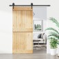 vidaXL Puerta corredera con herrajes madera maciza de pino 90x210 cm