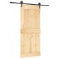 vidaXL Puerta corredera con herrajes madera maciza de pino 90x210 cm