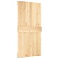 vidaXL Puerta corredera con herrajes madera maciza de pino 100x210 cm vidaXL Puerta corredera con herrajes madera maciza de pino 100x210 cm
