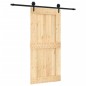 vidaXL Puerta corredera con herrajes madera maciza de pino 95x210 cm vidaXL Puerta corredera con herrajes madera maciza de pino 95x210 cm