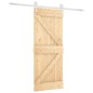 vidaXL Puerta corredera con herrajes madera maciza de pino 85x210 cm vidaXL Puerta corredera con herrajes madera maciza de pino 85x210 cm