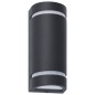 vidaXL Lámparas de pared de exterior 2 uds 35 W negro semicircular vidaXL Lámparas de pared de exterior 2 uds 35 W negro semicircular