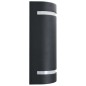 vidaXL Lámparas de pared de exterior 2 uds 35 W negro semicircular vidaXL Lámparas de pared de exterior 2 uds 35 W negro semicircular