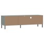 vidaXL Mueble de TV con patas de metal OSLO madera maciza pino gris