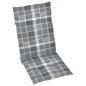 vidaXL Sillas de jardín 6 uds madera maciza teca cojines cuadros gris vidaXL Sillas de jardín 6 uds madera maciza teca cojines cuadros gris