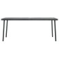 vidaXL Juego de comedor de jardín 7 piezas acero gris oscuro vidaXL Juego de comedor de jardín 7 piezas acero gris oscuro