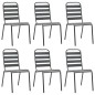 vidaXL Juego de comedor de jardín 7 piezas acero gris oscuro vidaXL Juego de comedor de jardín 7 piezas acero gris oscuro