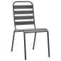vidaXL Juego de comedor de jardín 7 piezas acero gris oscuro vidaXL Juego de comedor de jardín 7 piezas acero gris oscuro