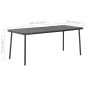 vidaXL Juego de comedor de jardín 7 piezas acero gris oscuro vidaXL Juego de comedor de jardín 7 piezas acero gris oscuro