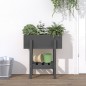 vidaXL Jardinera madera maciza de pino gris 62x30x69 cm vidaXL Jardinera madera maciza de pino gris 62x30x69 cm