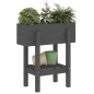vidaXL Jardinera madera maciza de pino gris 62x30x69 cm vidaXL Jardinera madera maciza de pino gris 62x30x69 cm