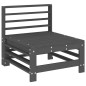 vidaXL Juego de muebles de jardín 7 piezas madera maciza de pino gris vidaXL Juego de muebles de jardín 7 piezas madera maciza de pino gris