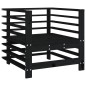 vidaXL Juego de muebles de jardín 7 piezas madera maciza de pino negro