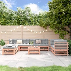 vidaXL Juego de muebles de jardín 9 pzas madera maciza abeto Douglas