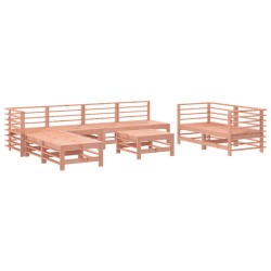 vidaXL Juego de muebles de jardín 9 pzas madera maciza abeto Douglas