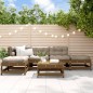 vidaXL Juego muebles de jardín 6 piezas madera maciza pino marrón miel vidaXL Juego muebles de jardín 6 piezas madera maciza pino marrón miel