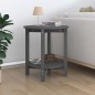 vidaXL Mesa de centro de madera maciza de pino gris Ø55x60 cm vidaXL Mesa de centro de madera maciza de pino gris Ø55x60 cm