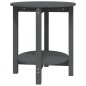 vidaXL Mesa de centro de madera maciza de pino gris Ø55x60 cm vidaXL Mesa de centro de madera maciza de pino gris Ø55x60 cm
