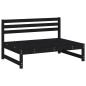 vidaXL Juego de muebles de jardín 4 pzas madera maciza de pino negro vidaXL Juego de muebles de jardín 4 pzas madera maciza de pino negro
