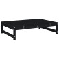 vidaXL Juego de muebles de jardín 4 pzas madera maciza de pino negro vidaXL Juego de muebles de jardín 4 pzas madera maciza de pino negro