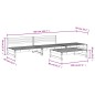 vidaXL Juego de muebles de jardín 4 pzas madera maciza de pino negro vidaXL Juego de muebles de jardín 4 pzas madera maciza de pino negro