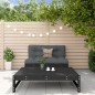 vidaXL Juego de muebles de jardín 2 pzas madera maciza de pino negro vidaXL Juego de muebles de jardín 2 pzas madera maciza de pino negro