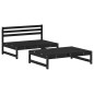 vidaXL Juego de muebles de jardín 2 pzas madera maciza de pino negro vidaXL Juego de muebles de jardín 2 pzas madera maciza de pino negro