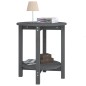 vidaXL Mesa de centro de madera maciza de pino gris Ø55x60 cm vidaXL Mesa de centro de madera maciza de pino gris Ø55x60 cm