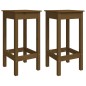 vidaXL Mesa y taburetes altos de jardín 3 pzas madera pino marrón miel vidaXL Mesa y taburetes altos de jardín 3 pzas madera pino marrón miel