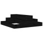 vidaXL Jardinera de madera maciza de pino negro 80x80x27 cm vidaXL Jardinera de madera maciza de pino negro 80x80x27 cm