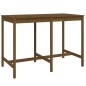 vidaXL Mesa y taburetes altos de jardín 7 pzas madera pino marrón miel