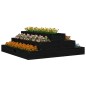 vidaXL Jardinera de madera maciza de pino negro 80x80x27 cm vidaXL Jardinera de madera maciza de pino negro 80x80x27 cm