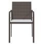 vidaXL Sillas jardín y cojines 6 uds ratán sintético marrón 56x59x84cm vidaXL Sillas jardín y cojines 6 uds ratán sintético marrón 56x59x84cm
