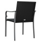 vidaXL Sillas jardín y cojines 6 uds ratán sintético negro 56x59x84 cm vidaXL Sillas jardín y cojines 6 uds ratán sintético negro 56x59x84 cm