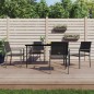 vidaXL Sillas de jardín 4 uds ratán sintético negro 54x62,5x89 cm vidaXL Sillas de jardín 4 uds ratán sintético negro 54x62,5x89 cm