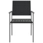 vidaXL Sillas de jardín 4 uds ratán sintético negro 54x62,5x89 cm vidaXL Sillas de jardín 4 uds ratán sintético negro 54x62,5x89 cm