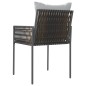 vidaXL Sillas jardín y cojines 6 uds ratán sintético marrón 54x61x83cm vidaXL Sillas jardín y cojines 6 uds ratán sintético marrón 54x61x83cm