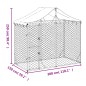 vidaXL Perrera exterior con toldo acero galvanizado plata 3x1,5x2,5 m vidaXL Perrera exterior con toldo acero galvanizado plata 3x1,5x2,5 m