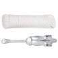 vidaXL Ancla plegable con cuerda hierro maleable plateado 4 kg vidaXL Ancla plegable con cuerda hierro maleable plateado 4 kg