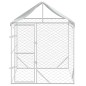 vidaXL Perrera de exterior con toldo acero galvanizado plata 2x2x2,5 m vidaXL Perrera de exterior con toldo acero galvanizado plata 2x2x2,5 m