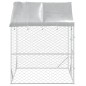 vidaXL Perrera de exterior con toldo acero galvanizado plata 2x2x2,5 m vidaXL Perrera de exterior con toldo acero galvanizado plata 2x2x2,5 m