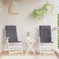 vidaXL Cojines de silla respaldo alto 2 uds tela Oxford gris antracita vidaXL Cojines de silla respaldo alto 2 uds tela Oxford gris antracita